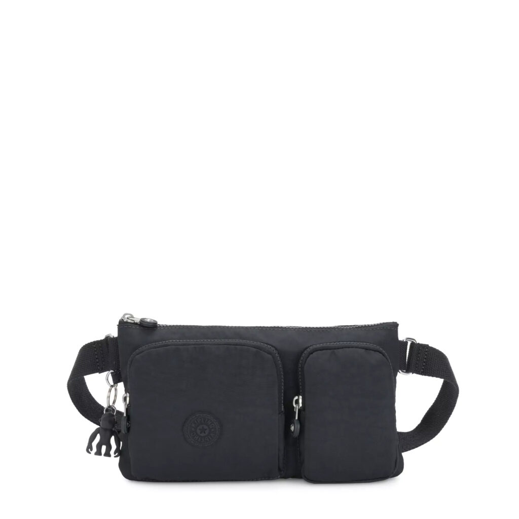 Kipling Presto Up Waist Pack, black personal item bag from the side