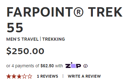 Farpoint 55 Trek Price