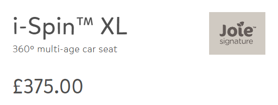 Joie i-Spin XL - Eclipse, Price for the best travel car seats