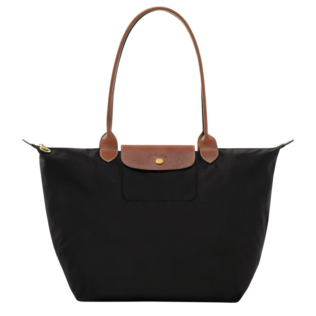Longchamp Large Le Pliage Tote, handle up, from the side