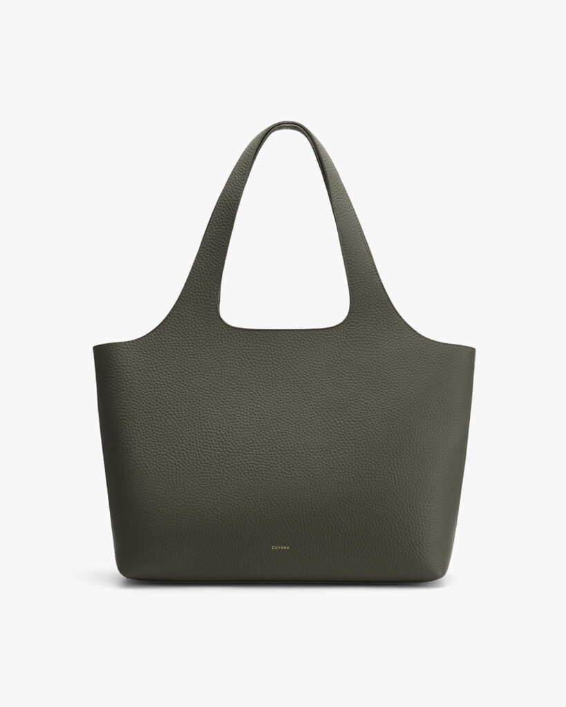 2. Cuyana System Tote Gray, from the side