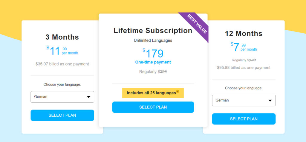 Rosetta Stone Pricing