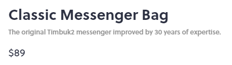 Timbuk2 Classic Messenger Personal Item Bag Price