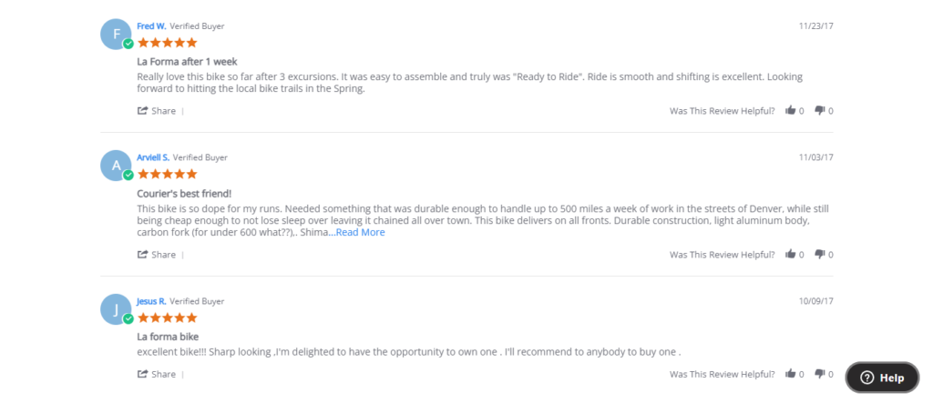 More top buyers’ reviews on the Tommaso La Forma Hybrid Cycle.