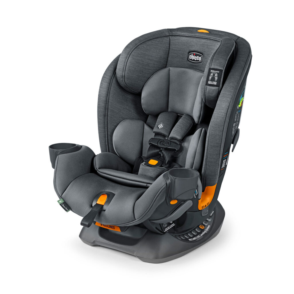 OneFit ClearTex All-in-One Car Seat to Booster Seat - Slate, from the side