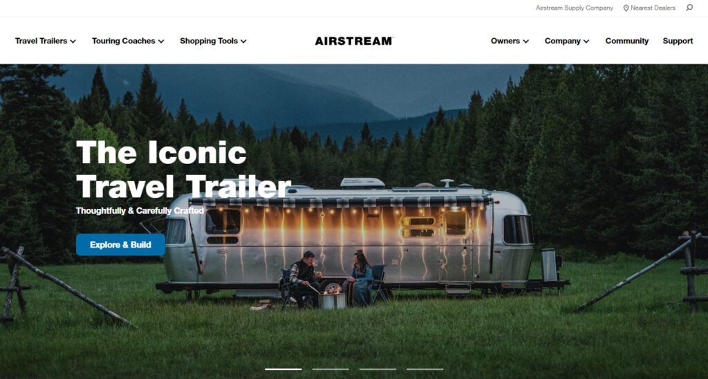 Airstream Travel Trailer Homepage