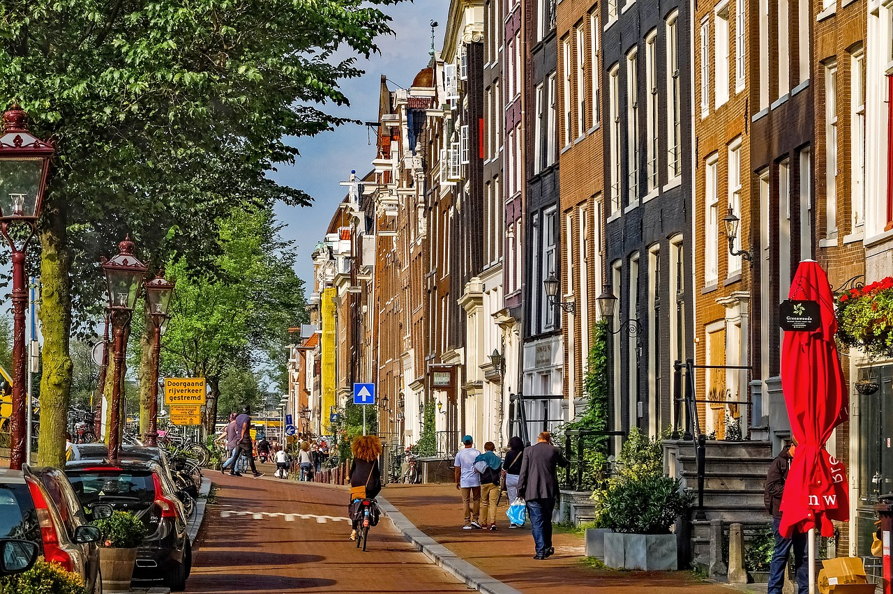 A view along the streets of Jordaan, Amsterdam