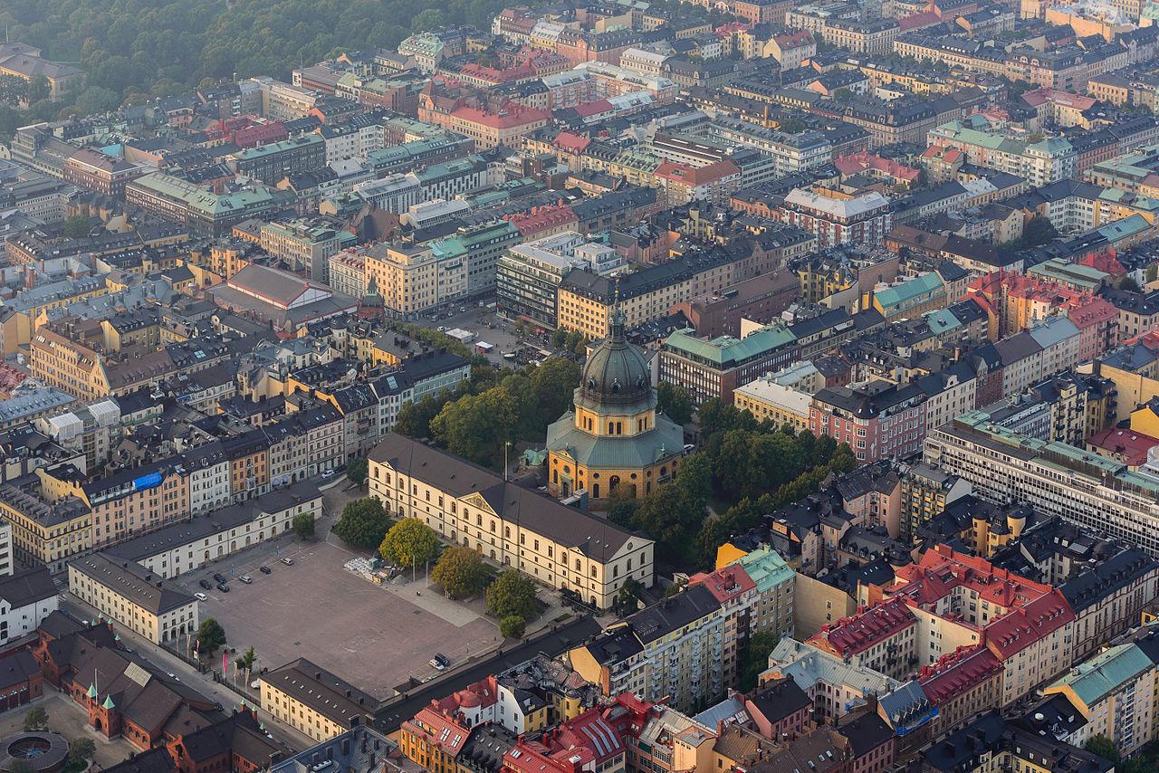Aerial shot of Östermalm