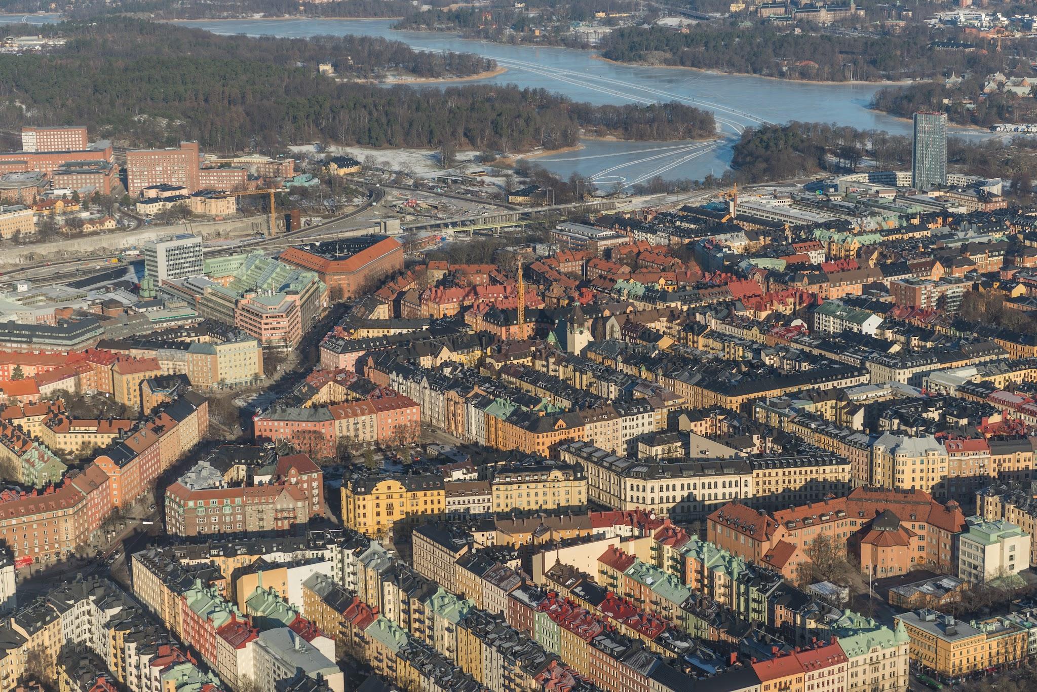 Aerial shot of Vasastan
