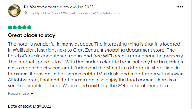 B & B Hotel Zurich East Wallisellen customer reviews