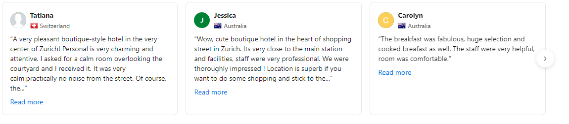 Customer reviews for Sorell Hotel St.Peter 