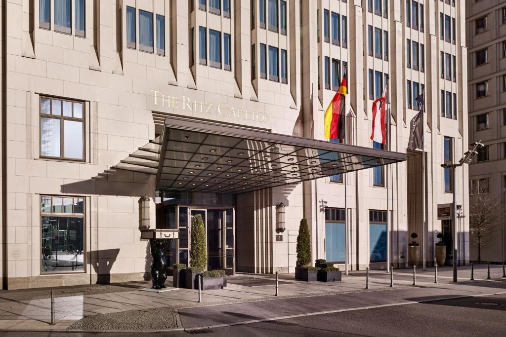 Front doors of The Ritz-Carlton Hotel in Berlin