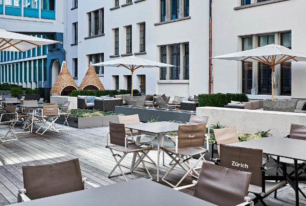 Motel One Zurich rooftop terrace
