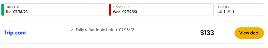 Price for staying one night at Premier Inn Berlin City Wilmersdorf
