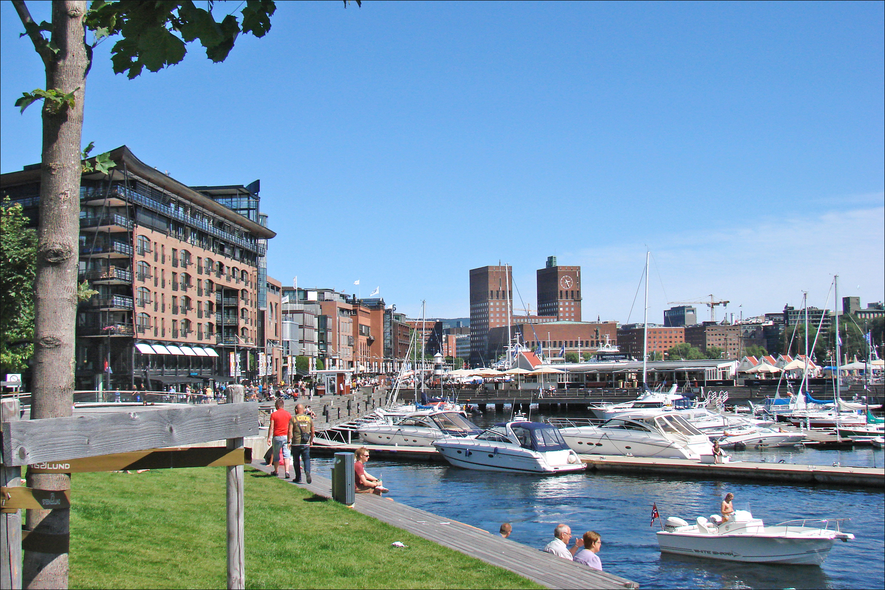 Yatch station at Aker Brygge and Tjuvholmen, Oslo
